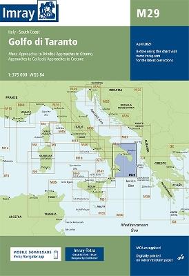 M29 Golfo di Taranto: Brindisi, Otranto, Gllipli, Crotone approaches - Imray M Series - cover