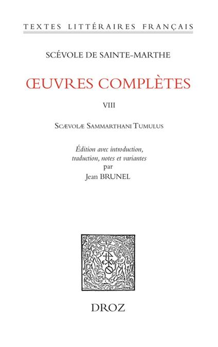 Œuvres complètes. T. VIII