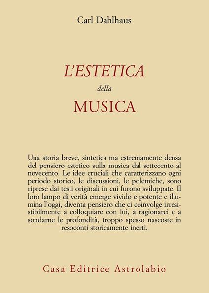 L'estetica della musica - Carl Dahlhaus - copertina