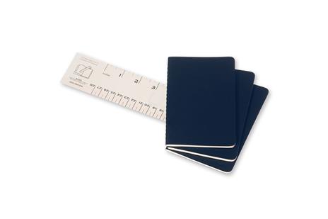 Quaderno Cahier Moleskine pocket a pagine bianche. Set da 3 - 3