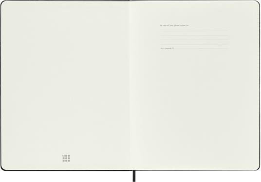 Taccuino Moleskine XL a righe copertina rigida nero. Black - 2
