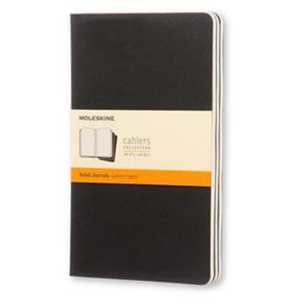 Cartoleria Quaderno Cahier Journal Moleskine large a righe nero. Black. Set da 3 Moleskine