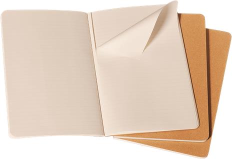 Set da 3 quaderni taccuini Cahier Journal Moleskine large, a righe. Beige - 3