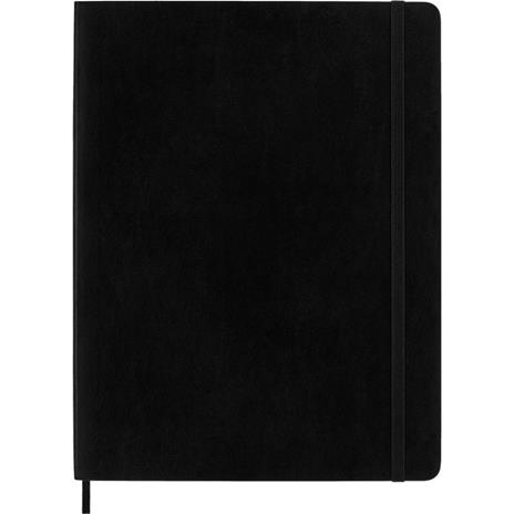 Taccuino Moleskine XL a righe copertina morbida nero. Black