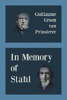In Memory of Stahl - Guillaume Groen Van Prinsterer - cover