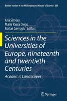 Sciences in the Universities of Europe, Nineteenth and Twentieth Centuries: Academic Landscapes - cover