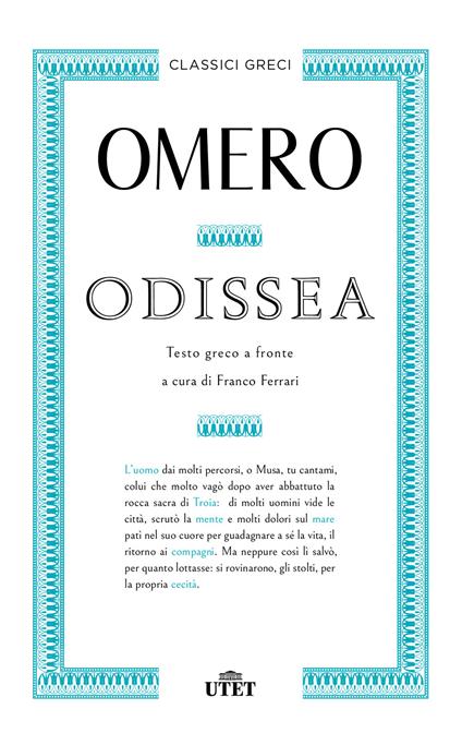 Odissea. Testo greco a fronte - Omero - copertina