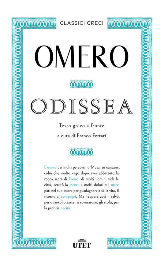 Odissea. Testo greco a fronte - Omero - copertina