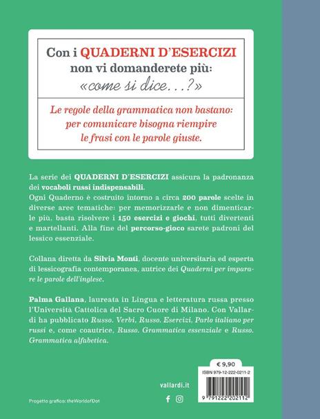 Quaderno d'esercizi per imparare le parole del russo. Vol. 2 - Palma Gallana - 2