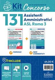 Concorso 131 assistenti aministrativi ASL Roma 3. Kit completo. Con software di simulazione e assistente virtuale